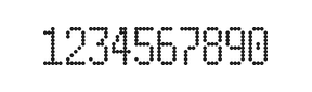 5×10数字点阵字体 ddN510AA0230