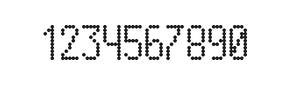 5×10数字点阵字体 ddN510AA0232