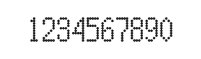 5×10数字点阵字体 ddN510AA0234