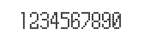 5×10数字点阵字体 ddN510AA0236