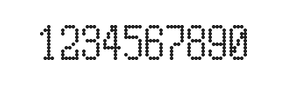 5×10数字点阵字体 ddN510AA0237