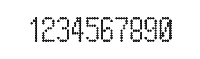 5×10数字点阵字体 ddN510AA0238