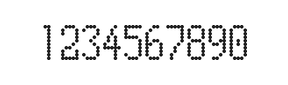 5×10数字点阵字体 ddN510AA0239