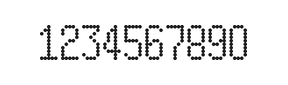 5×10数字点阵字体 ddN510AA0240