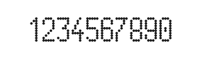 5×10数字点阵字体 ddN510AA0241