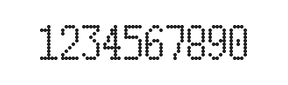 5×10数字点阵字体 ddN510AA0248