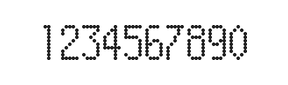 5×10数字点阵字体 ddN510AA0250