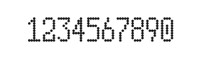 5×10数字点阵字体 ddN510AA0261