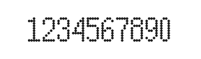 5×10数字点阵字体 ddN510AA0262