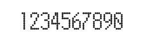 5×10数字点阵字体 ddN510AA0266
