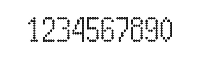 5×10数字点阵字体 ddN510AA0268