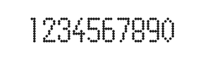 5×10数字点阵字体 ddN510AA0271