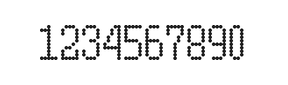 5×10数字点阵字体 ddN510AA0272