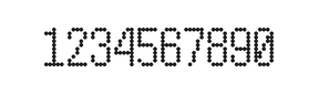 5×10数字点阵字体 ddN510AA0276