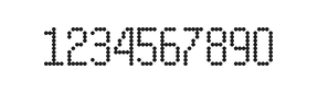 5×10数字点阵字体 ddN510AA0277