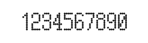 5×10数字点阵字体 ddN510AA0281