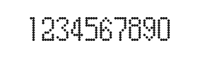 5×10数字点阵字体 ddN510AA0282