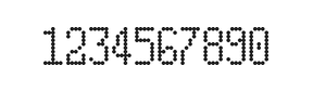5×10数字点阵字体 ddN510AA0284