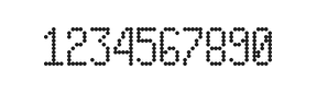 5×10数字点阵字体 ddN510AA0286