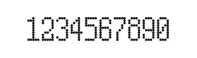 5×10数字点阵字体 ddN510AA0289