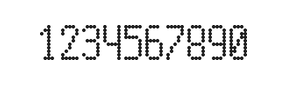 5×10数字点阵字体 ddN510AA0294