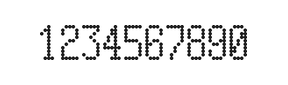 5×10数字点阵字体 ddN510AA0296