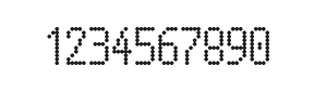 5×10数字点阵字体 ddN510AA0297