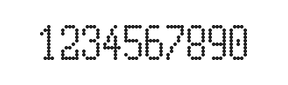 5×10数字点阵字体 ddN510AA0300