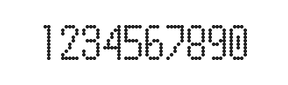 5×10数字点阵字体 ddN510AA0311