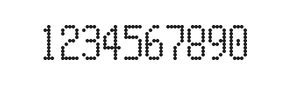 5×10数字点阵字体 ddN510AA0312
