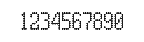 5×10数字点阵字体 ddN510AA0315