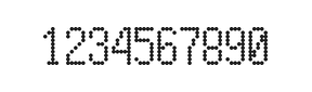 5×10数字点阵字体 ddN510AA0318