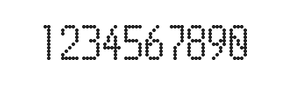 5×10数字点阵字体 ddN510AA0319