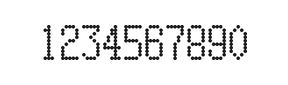 5×10数字点阵字体 ddN510AA0321