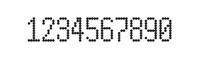 5×10数字点阵字体 ddN510AA0324