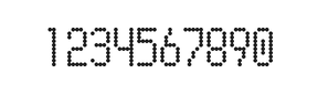 5×10数字点阵字体 ddN510AA0325