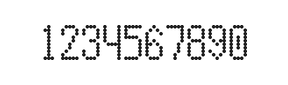 5×10数字点阵字体 ddN510AA0327