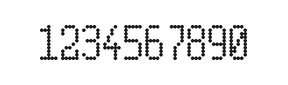 5×10数字点阵字体 ddN510AA0329