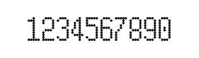5×10数字点阵字体 ddN510AA0331