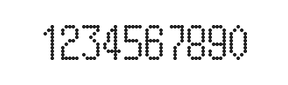 5×10数字点阵字体 ddN510AA0332