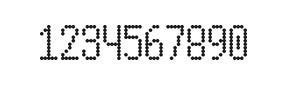 5×10数字点阵字体 ddN510AA0336