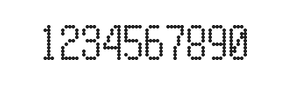 5×10数字点阵字体 ddN510AA0345