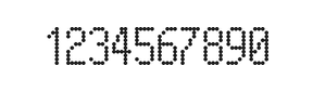 5×10数字点阵字体 ddN510AA0348