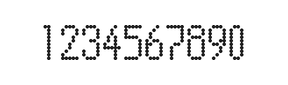 5×10数字点阵字体 ddN510AA0351