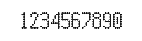 5×10数字点阵字体 ddN510AA0355