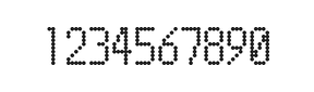 5×10数字点阵字体 ddN510AA0357