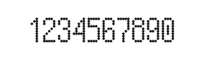 5×10数字点阵字体 ddN510AA0359