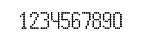 5×10数字点阵字体 ddN510AA0362
