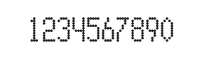 5×10数字点阵字体 ddN510AA0364