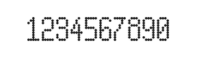 5×10数字点阵字体 ddN510AA0369